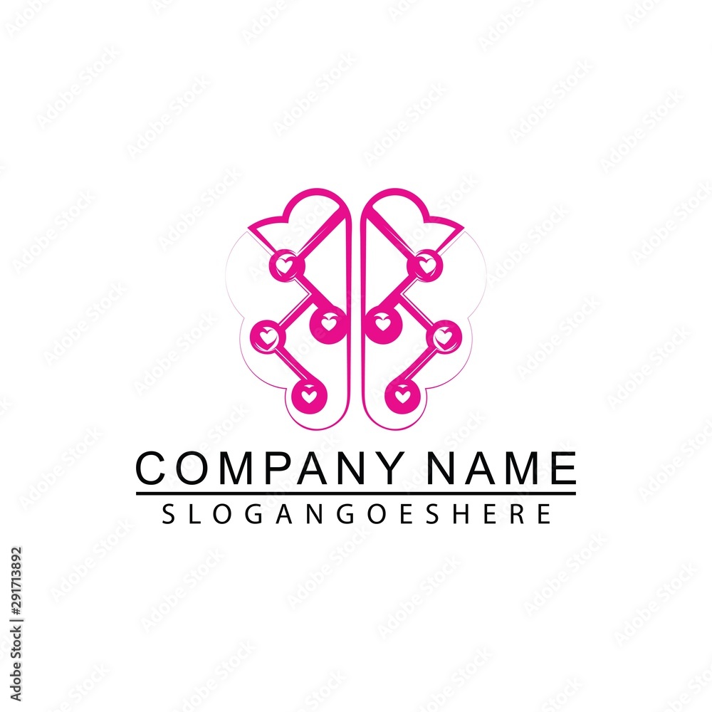 Creative Brain shape logo design vector. Creative Brain shape logo design vector.