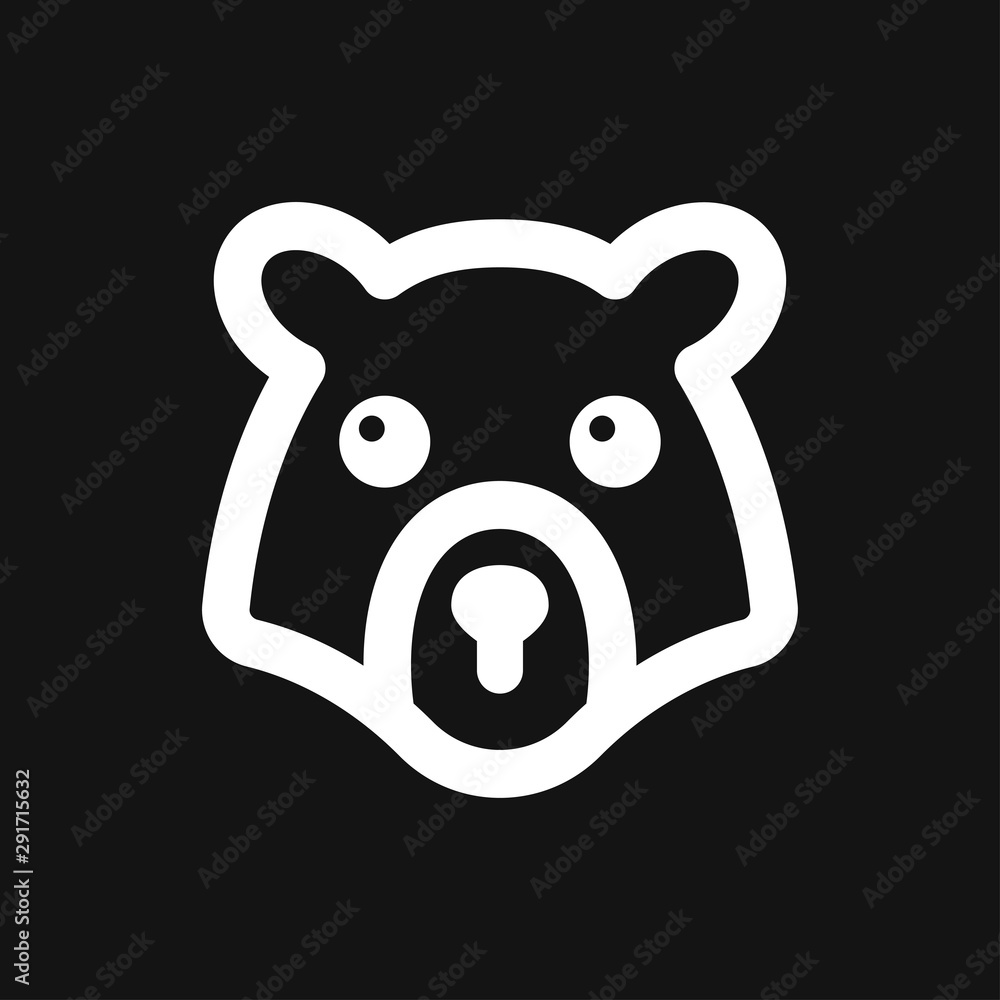 Bear icon. Vector concept illustration for design. Bear icon. Vector concept illustration for design.