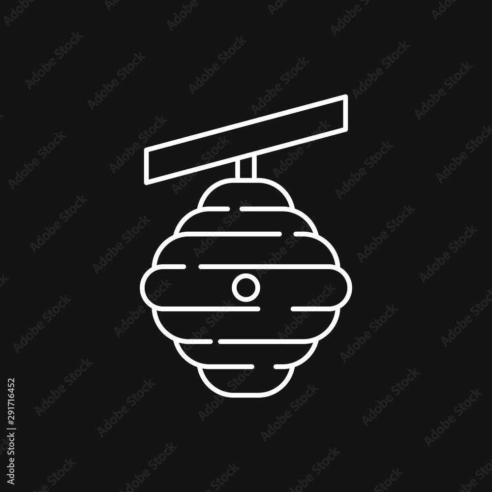 Beehive vector icon. beehive sign on background.
