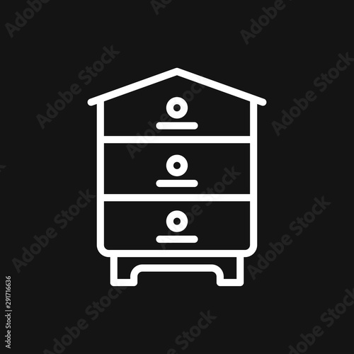 Beehive vector icon. beehive sign on background.