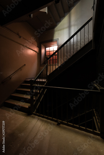 Derelict Stairwell - Abandoned Medfield State Hospital - Massachusetts