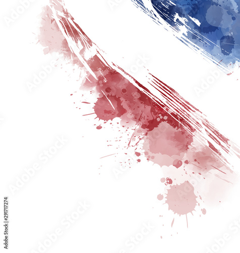 Watercolor Netherlands flag