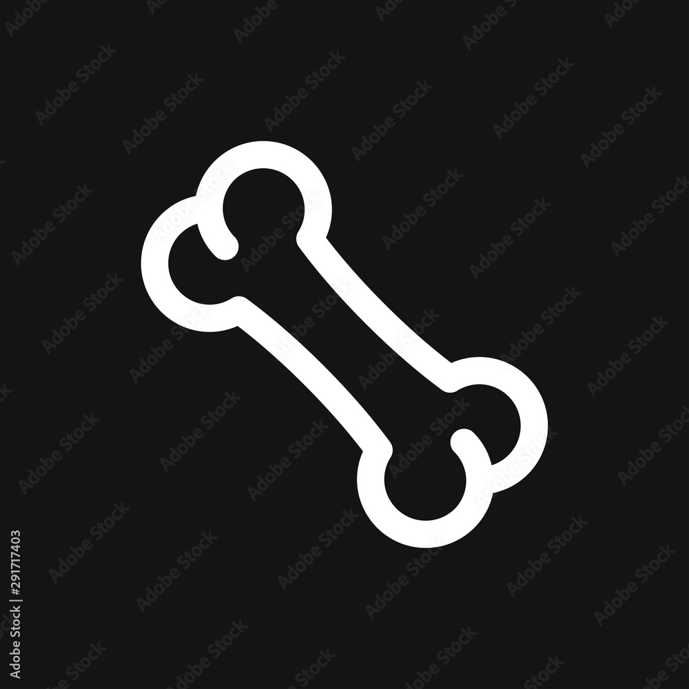 Bone flat icon. Single high quality symbol Bone flat icon. Single high quality symbol