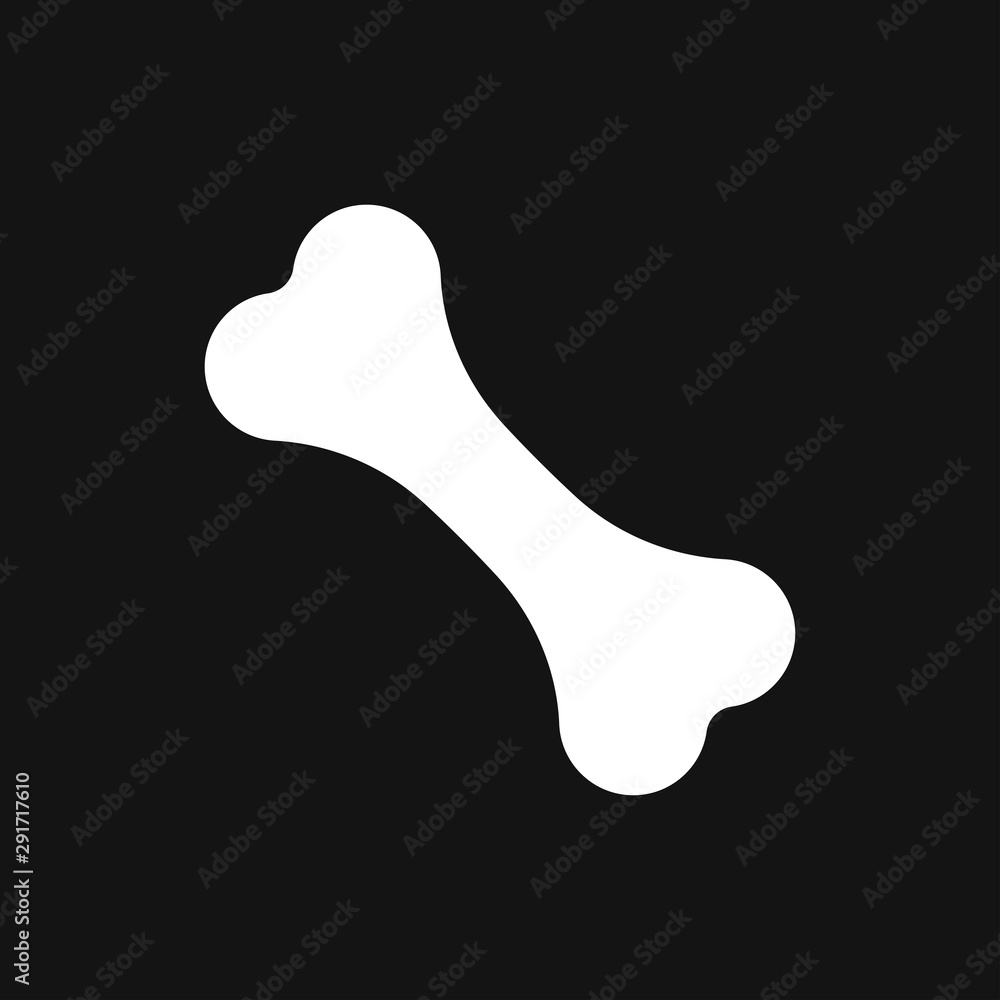 Fototapeta premium Bone flat icon. Single high quality symbol