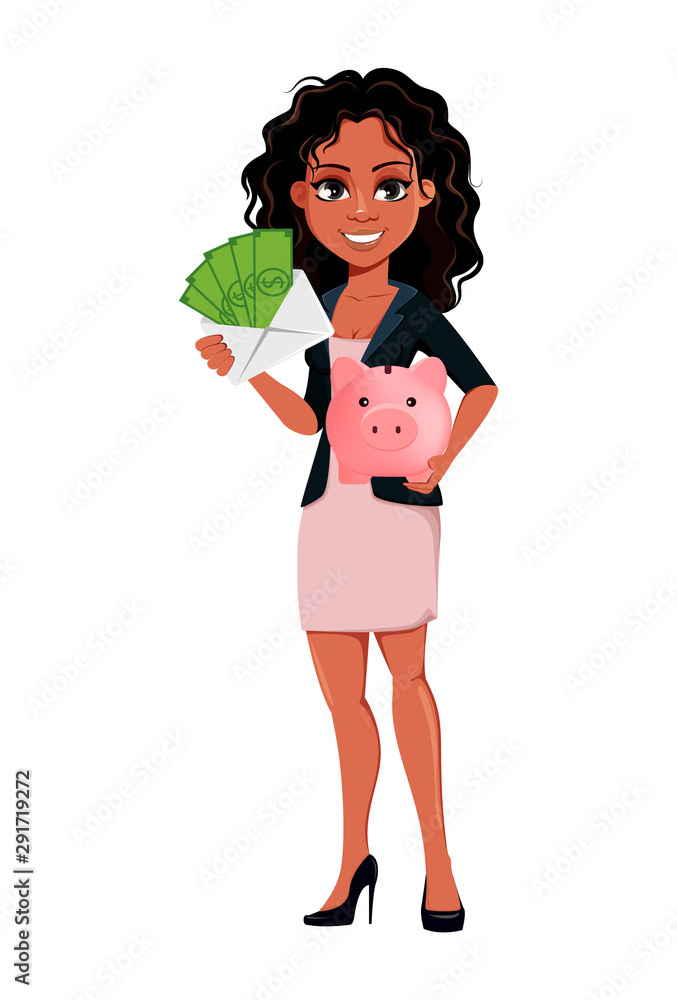 Beautiful young African American business woman Beautiful young African American business woman