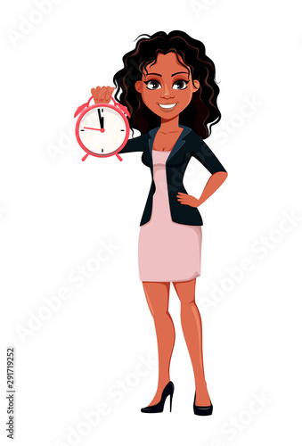 Beautiful young African American business woman