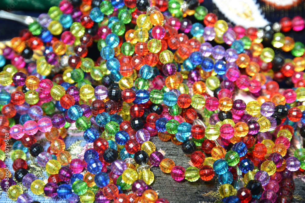 Fototapeta premium colorful beads on the background