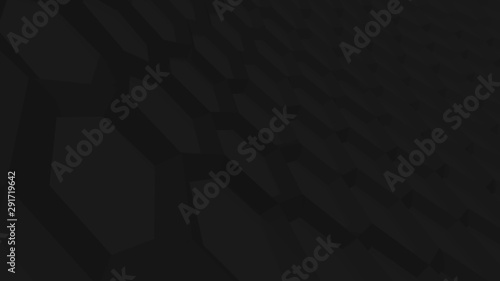 black honeycomb abstract background 4k resolution. 3d ilustration