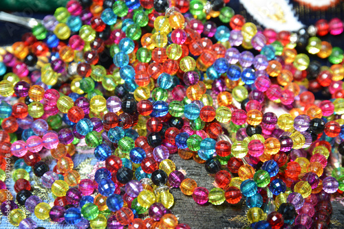 colorful beads on the background