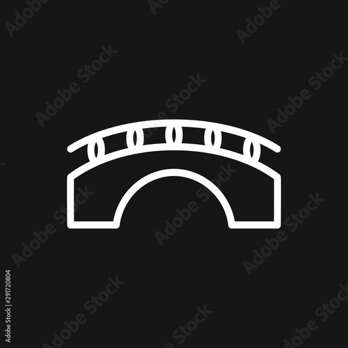 Bridge icon in flat style. Road business concept.