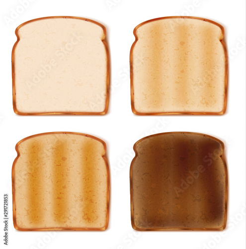 sliced toast bread isolated on white