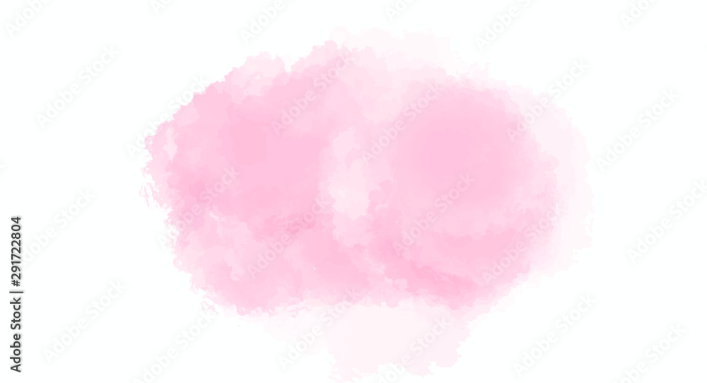 Pink watercolor background for your design, watercolor background concept, vector.