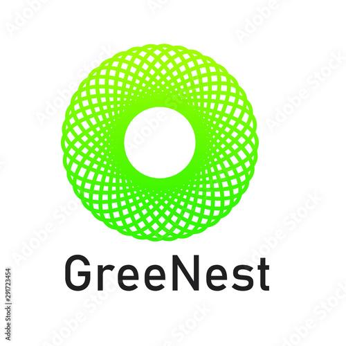 nest bird logo design template, vector editable