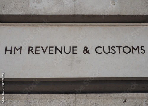 HM Revenue and Customs sign in London photo