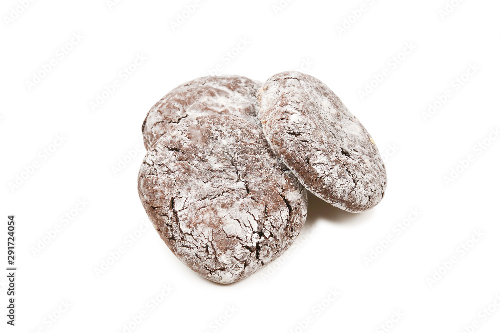 Chocolate cookies isolated on white background. Chocolate cookies isolated on white background.