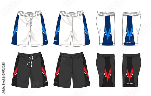 Set of Sport shorts template stock illustration	