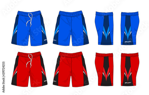 Set of Sport shorts template stock illustration	