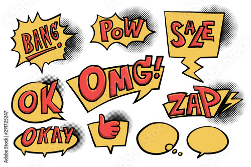 Drawing Sale tags vector banner for promotions. Retro colors style for display at sell point.