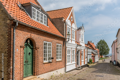 the picturesque lane to the harbour of Aero  Denmark