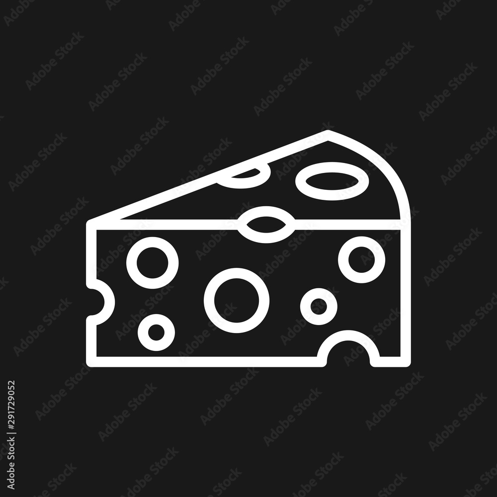 Cheese icon vector, filled flat sign, logo illustration Cheese icon vector, filled flat sign, logo illustration