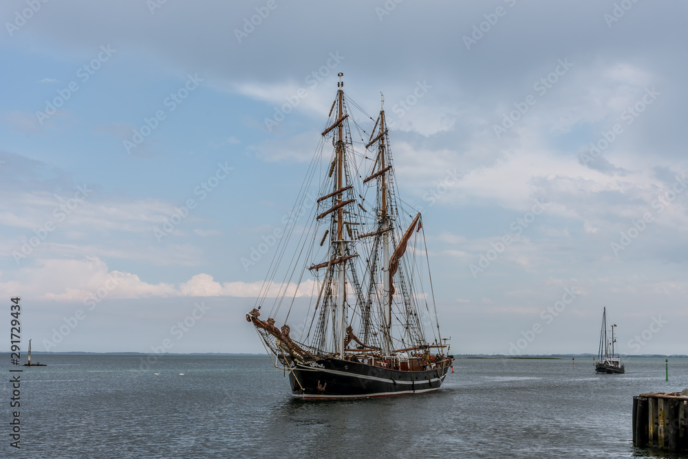 the english training ship the eye of the wind entering the port of Ærøskøbing the english training ship the eye of the wind entering the port of Ærøskøbing