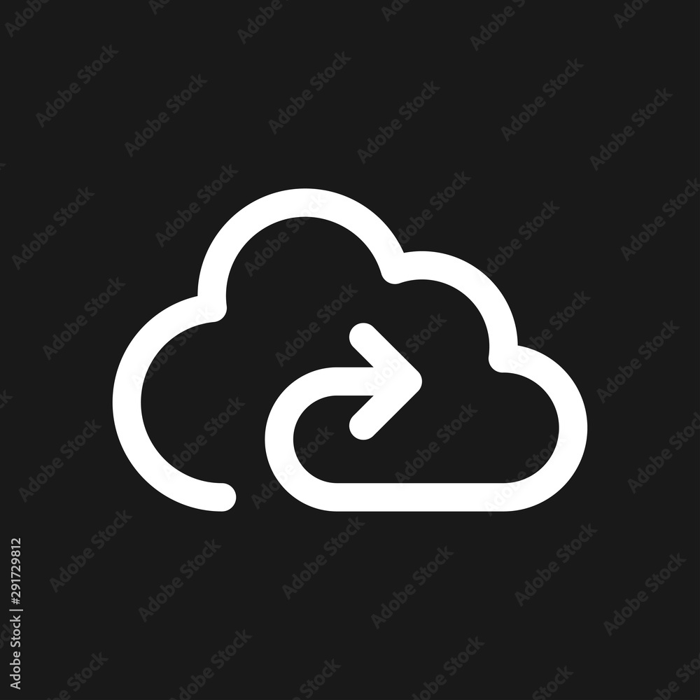 Cloud icon, outline and solid vector illustration Cloud icon, outline and solid vector illustration