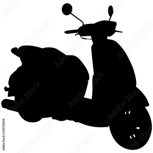 Moped Silhouette Vector