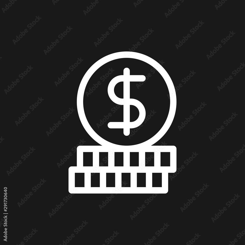 Coins Icon isolated on background. Money symbol Coins Icon isolated on background. Money symbol