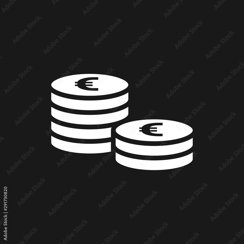 Coins Icon isolated on background. Money symbol Coins Icon isolated on background. Money symbol