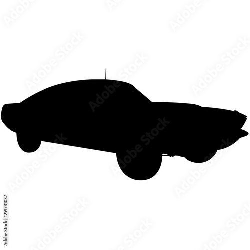 Retro Cars Silhouette Vector