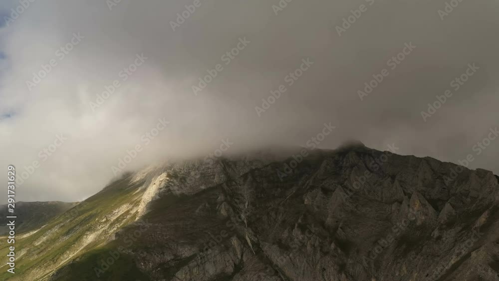 Aerial View on Vihren Peak in Pirin Mountains in Bulgaria Aerial View on Vihren Peak in Pirin Mountains in Bulgaria