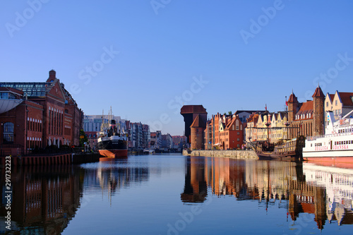 Fototapeta Naklejka Na Ścianę i Meble -  Old Crane - Impressions from Gdańsk (Danzig in German) a port city on the Baltic coast of Poland