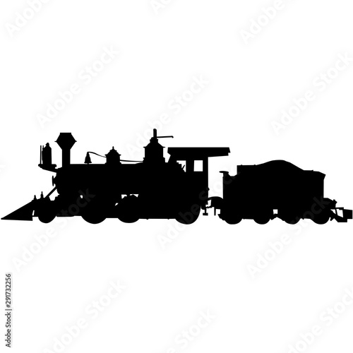Steam Engine Silhouette Vector