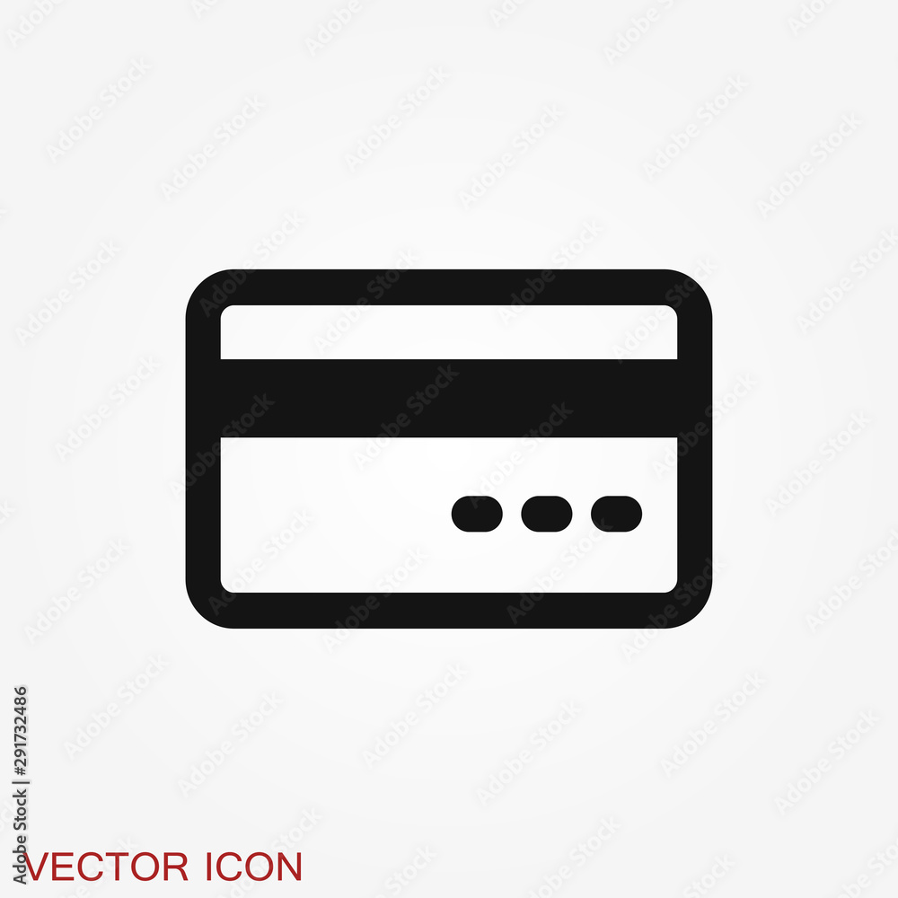 Credit Card icon vector, in trendy flat style Credit Card icon vector, in trendy flat style