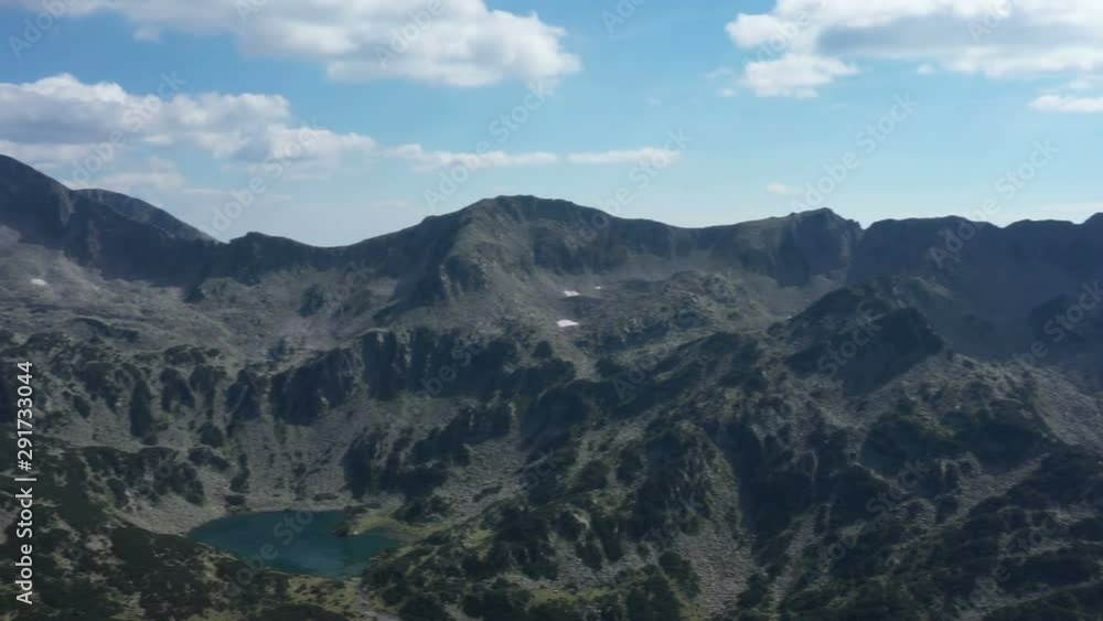 Drone Pan View Above Pirin Mountains in Bulgaria Drone Pan View Above Pirin Mountains in Bulgaria