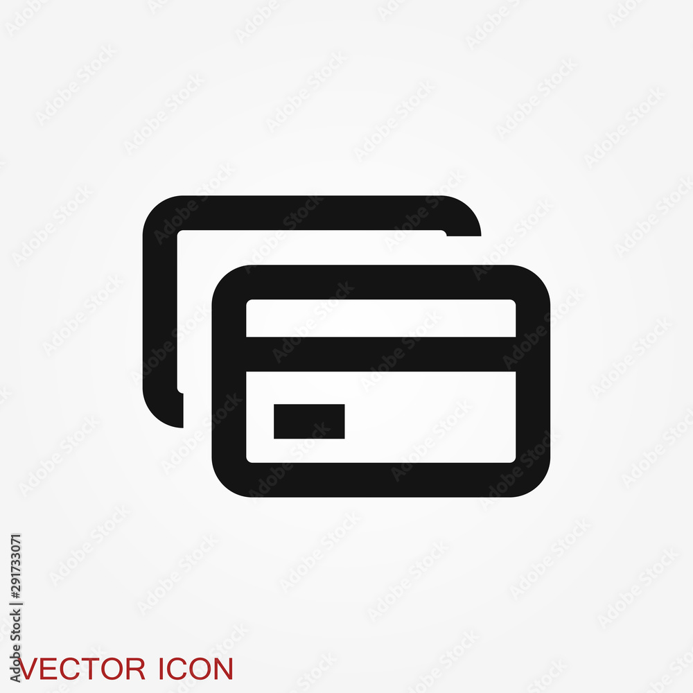 Credit Card icon vector, in trendy flat style Credit Card icon vector, in trendy flat style