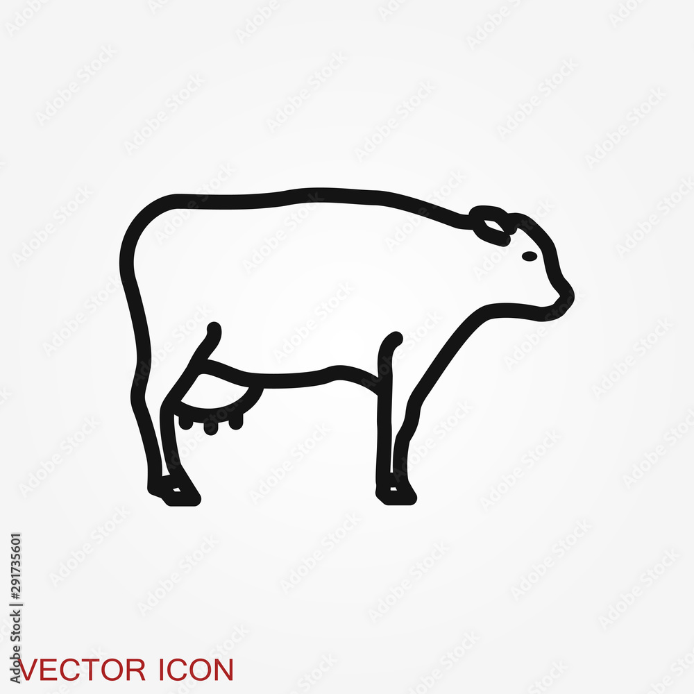 Cow icon. High quality symbol of animal for web design Cow icon. High quality symbol of animal for web design