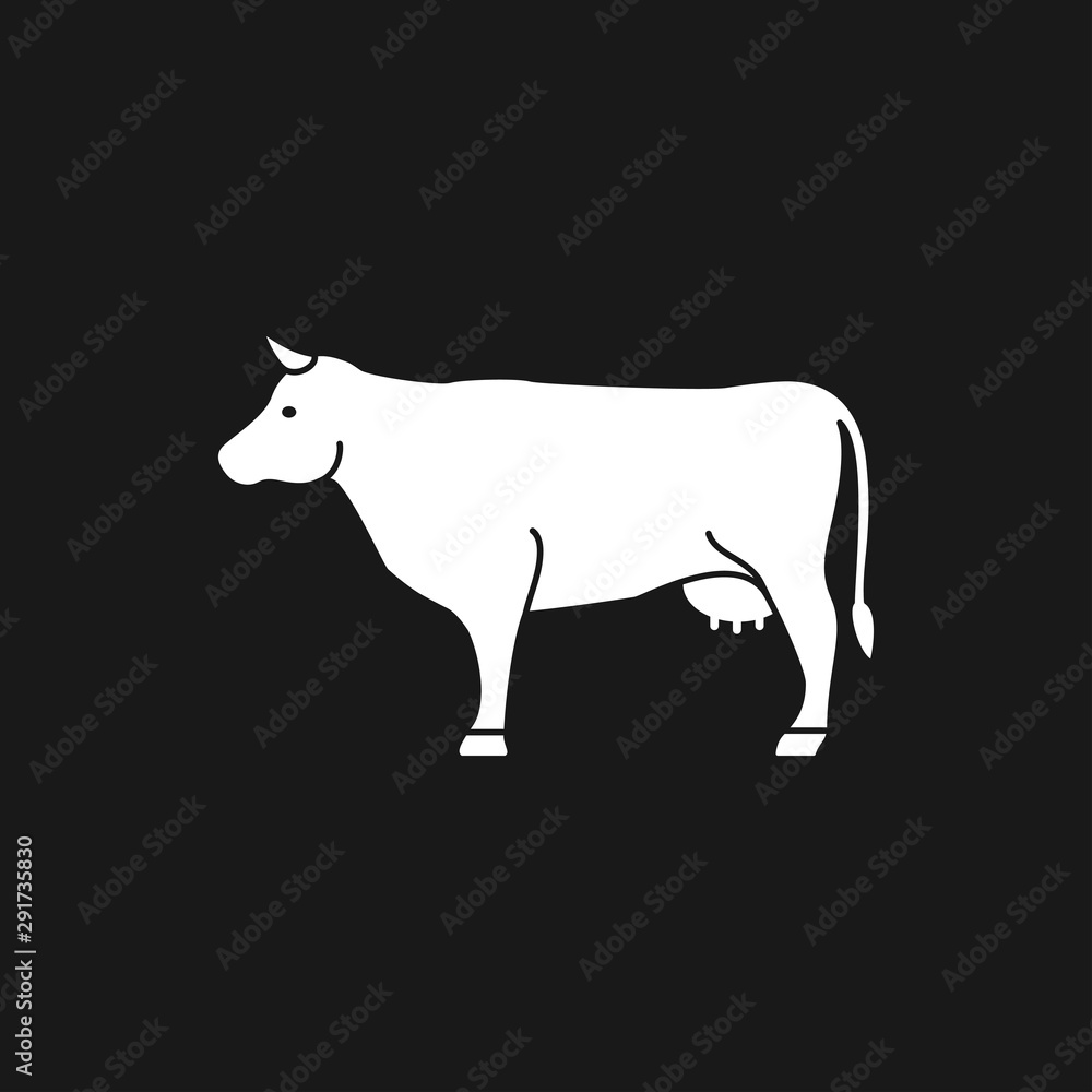 Fototapeta premium Cow icon. High quality symbol of animal for web design