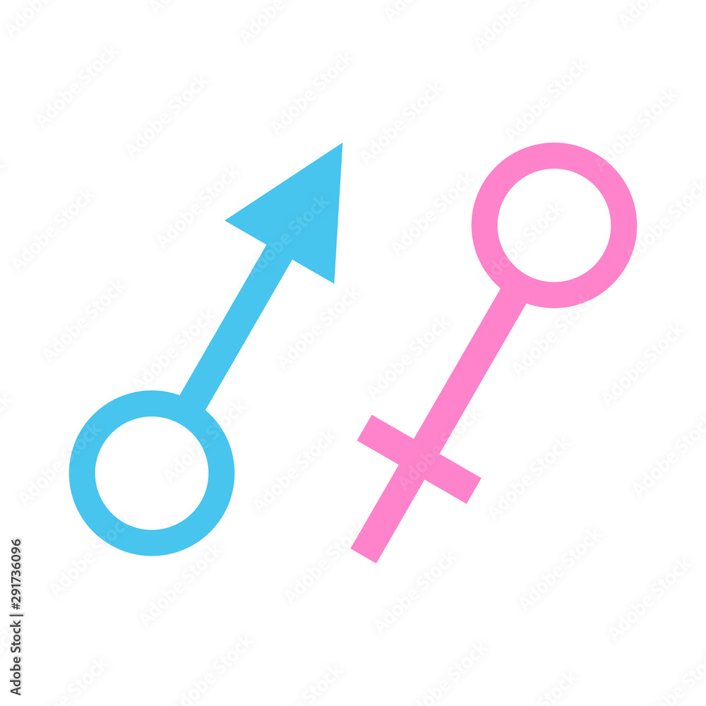 Gender icon vector isolated on white background. Gender icon vector isolated on white background.