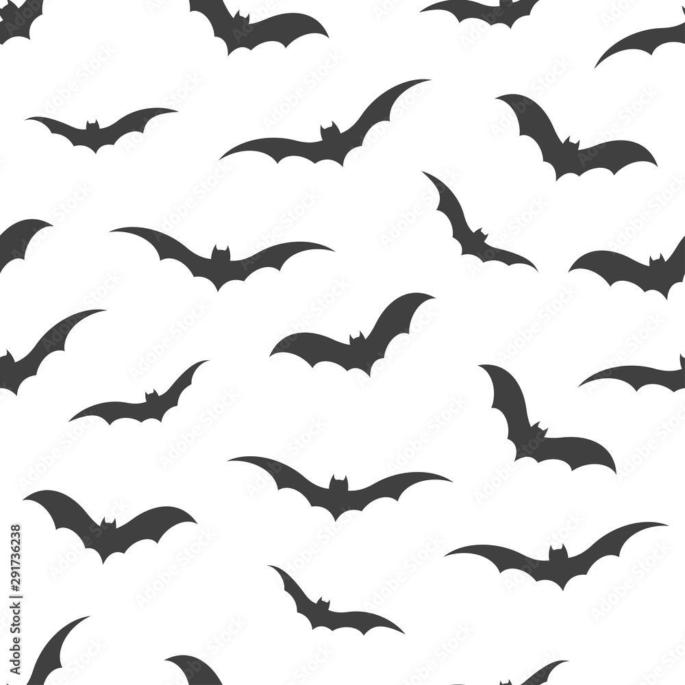 Seamless pattern with bats on white background, vector illustration Seamless pattern with bats on white background, vector illustration