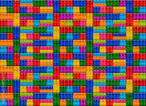 Colorful plastic blocks background