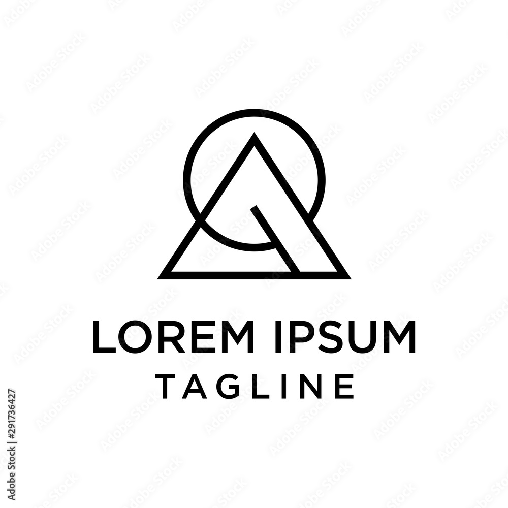 initial letter logo QA, AQ logo template initial letter logo QA, AQ logo template