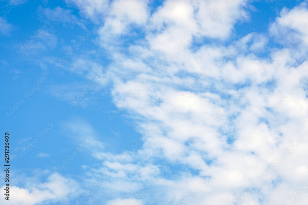 white clouds on blue sky background