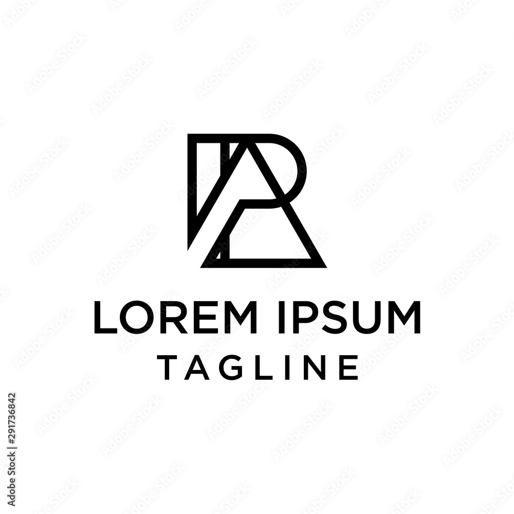 initial letter logo PA, AP logo template