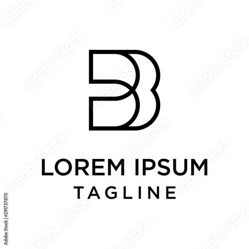 initial letter logo BB logo template