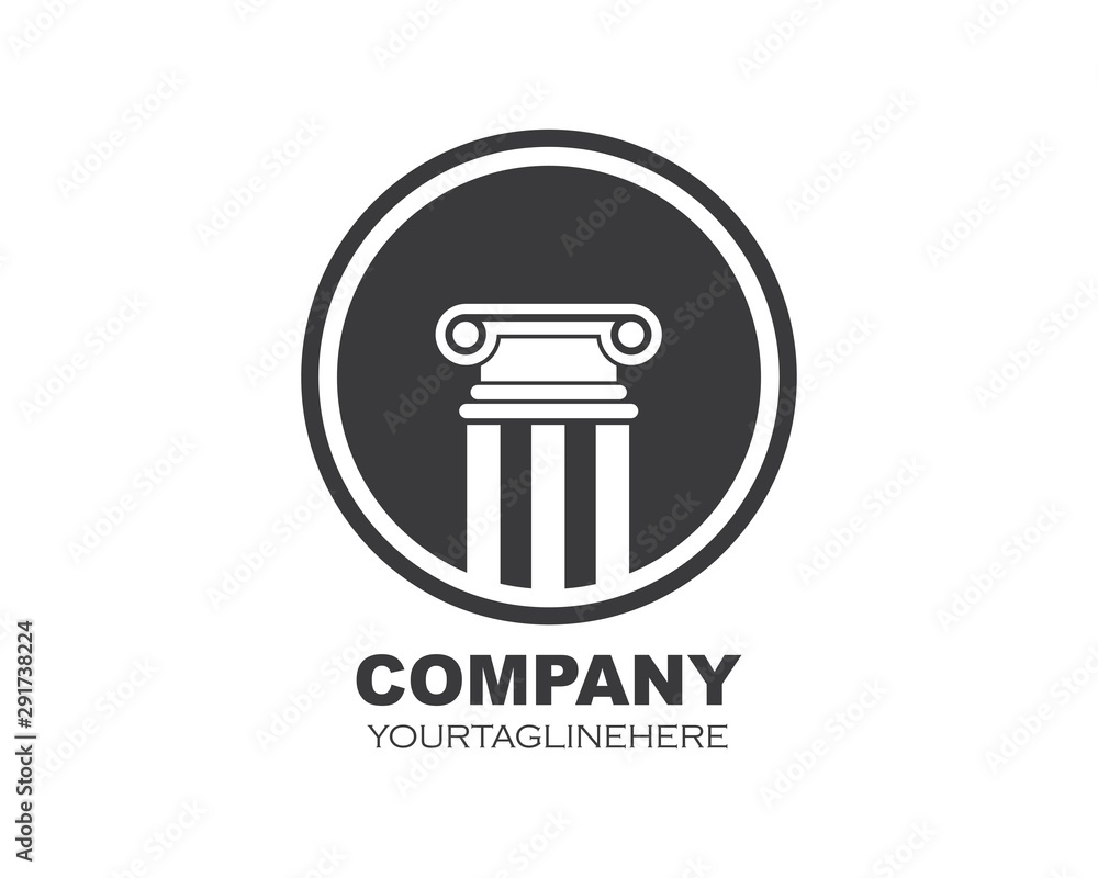 pillar Logo vector Template illustration pillar Logo vector Template illustration