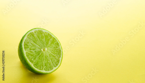 Lime isolated. Fresh juicy green lemon isolated on white backgro