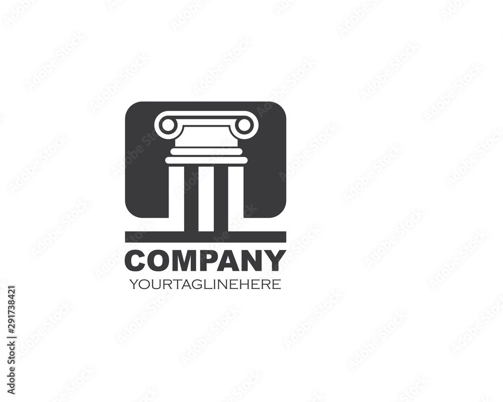 pillar Logo vector Template illustration pillar Logo vector Template illustration