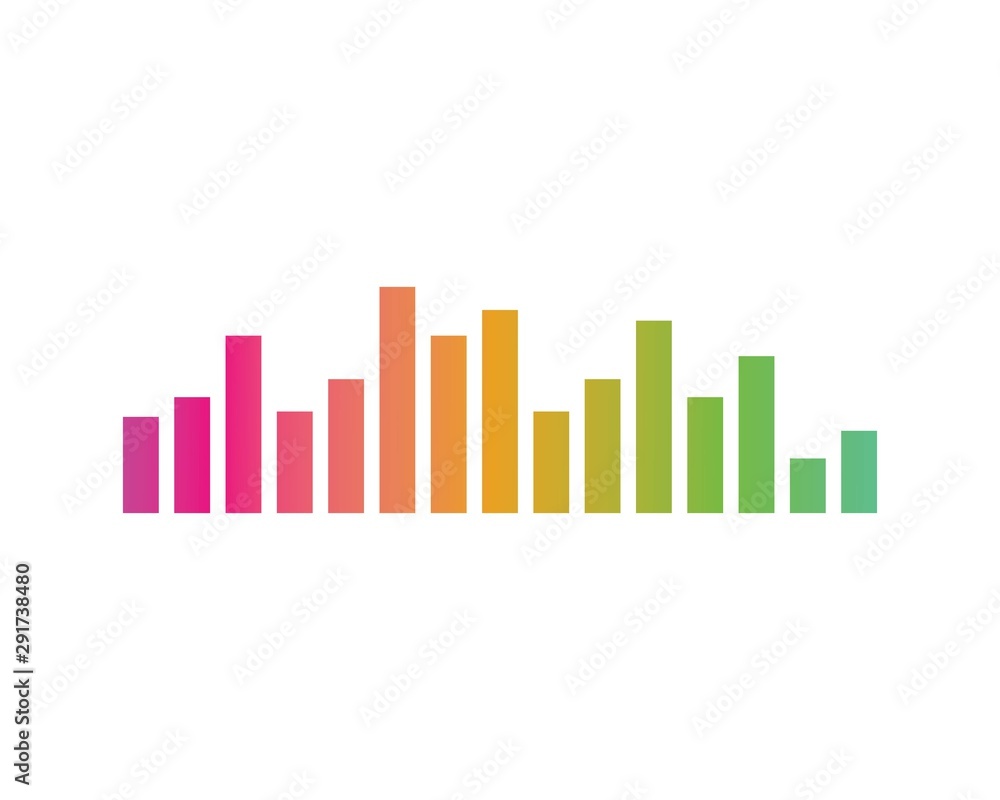 sound wave,pulse line,equaizer and sound effect ilustration logo vector icon