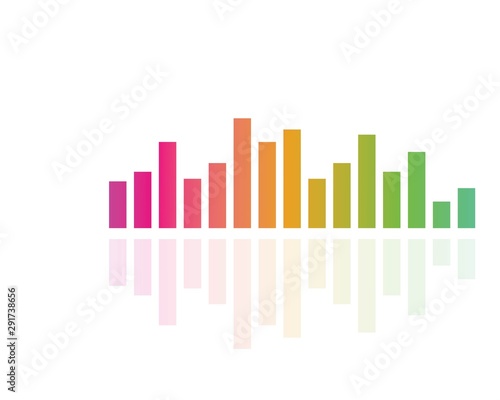 sound wave pulse line equaizer and sound effect ilustration logo vector icon